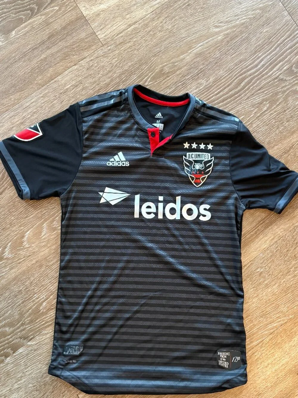 Adidas D.C. United 2018 MLS Soccer Jersey Black Leidos
